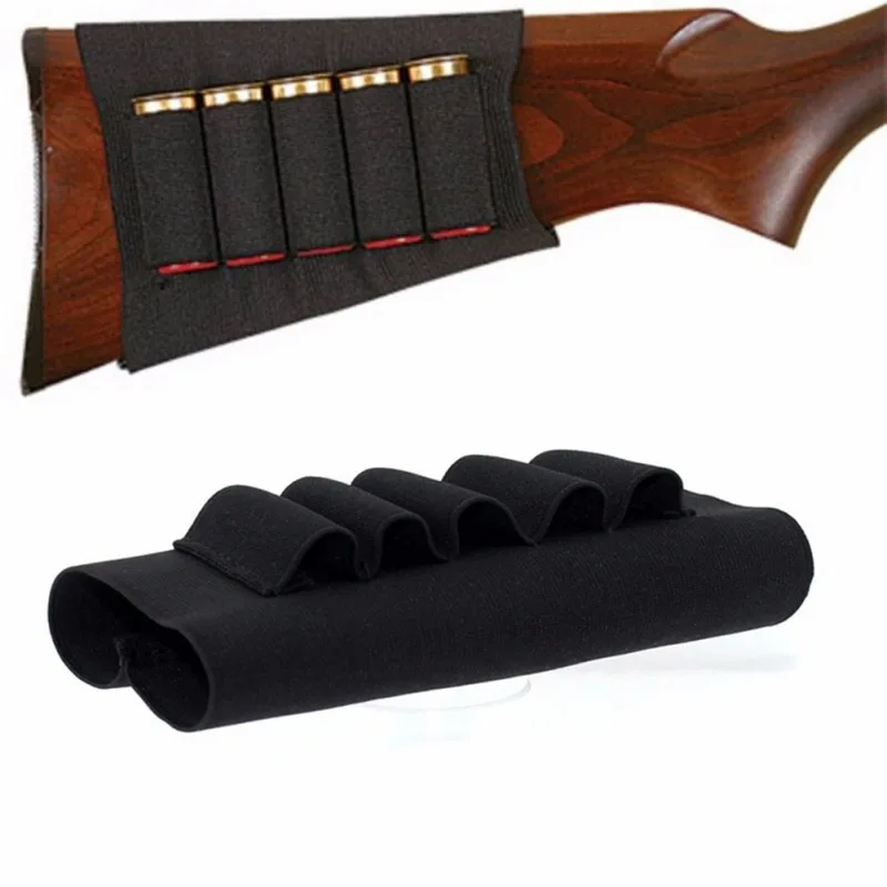 Thickening Prevent Slipping Elastic Buttstock 12 Gauge Ammo Case Pouch Holder Nylon Hunting Bags Accessories | Спорт и развлечения