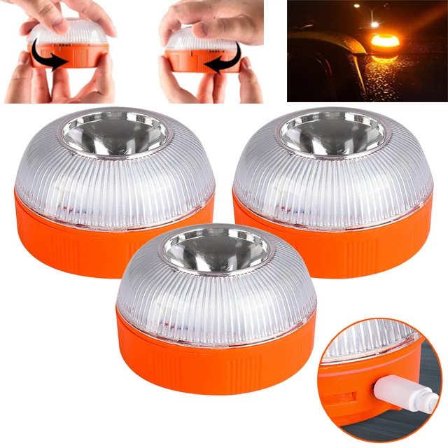 LED Car Emergency Light 16V Flashlight Magnetic Induction Strobe 2 Modes Road Accident Lamp Beacon Safety Accessories | Лампы и