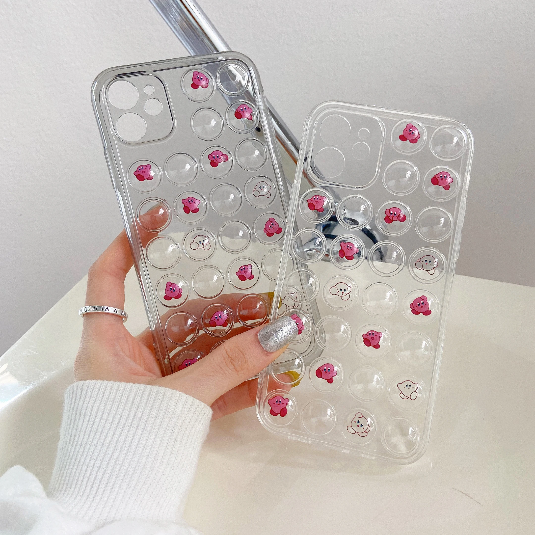 

JWMOVECartoon decompression bubble iPhone12 mobile phone case 11pro soft case 13 protective case xr 8plus transparent