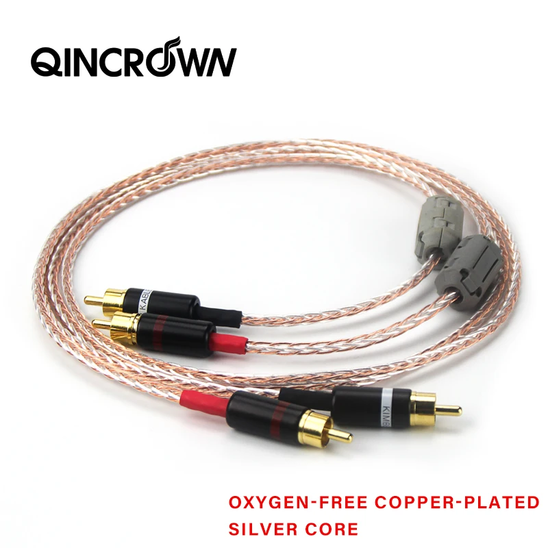 7N OCC PLATA Y медный HIFI RCA кабель 2RCA высоковольтный Interconexion 1 м 2 3 | Электроника