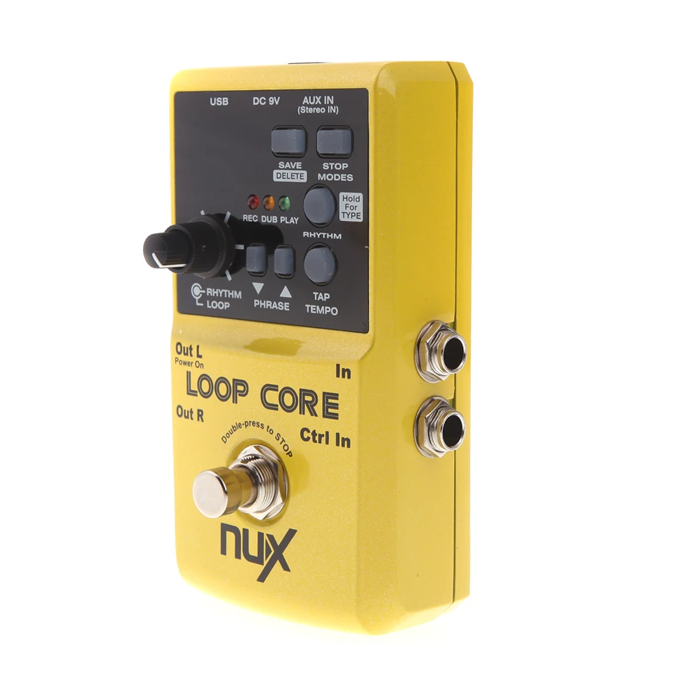 

Nux Music Looper Pedal Loop Electric Guitars Pedalboard Guitar Pedal Loop Core Guitar Effect Pedal 24-Bit 6H Record 99 User Drum
