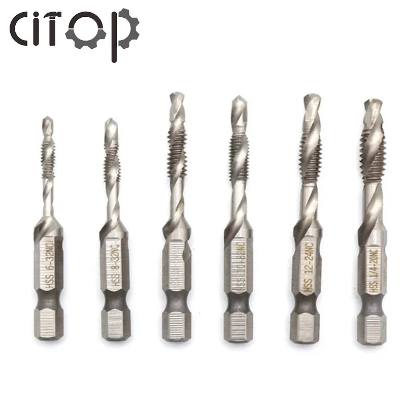Citop M3 M10 Метчик сверла краны с шестигранной головкой 6 35 мм хвостовик Титан