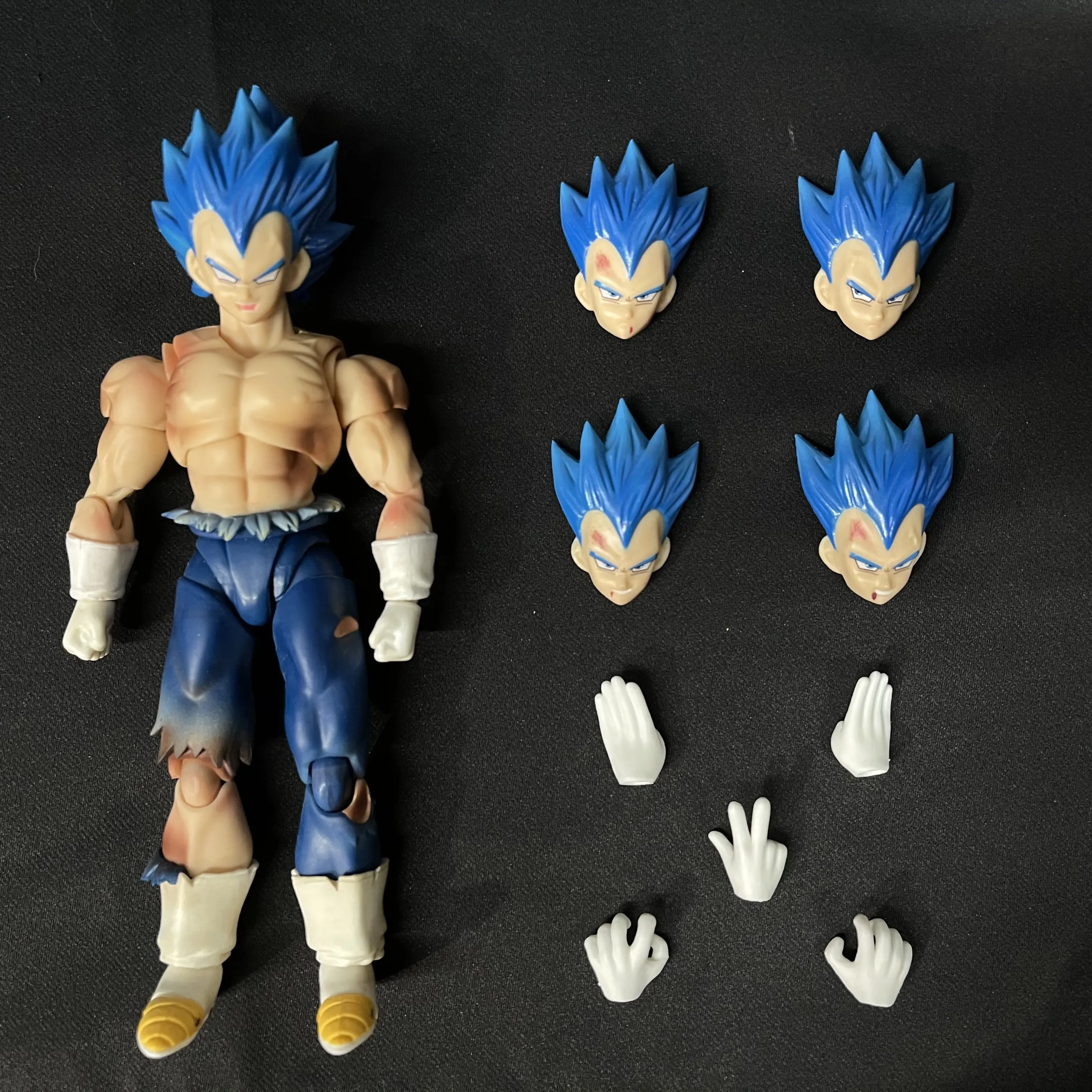 SHF Kong Beget Blue Hair Action PVC Figure Model Toy Battle Damage Bleed | Игрушки и хобби