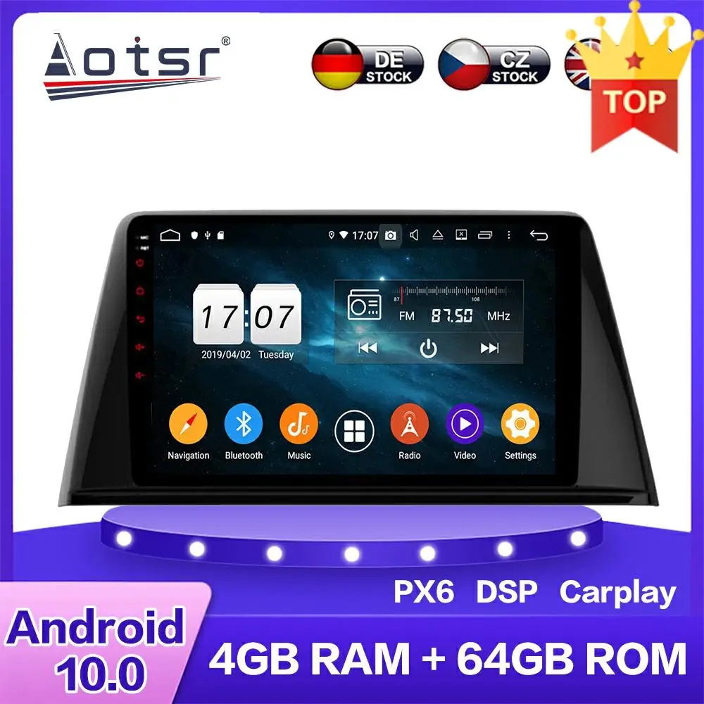 Для Peugeot 3008 2013 16 Android 10 Автомобильный мультимедийный DVD плеер 4 + 64 ГБ GPS навигатор