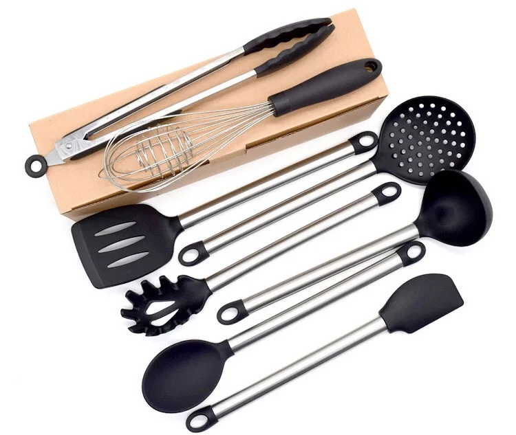 Набор инструментов для приготовления пищи силиконовая кухонная утварь ручка из