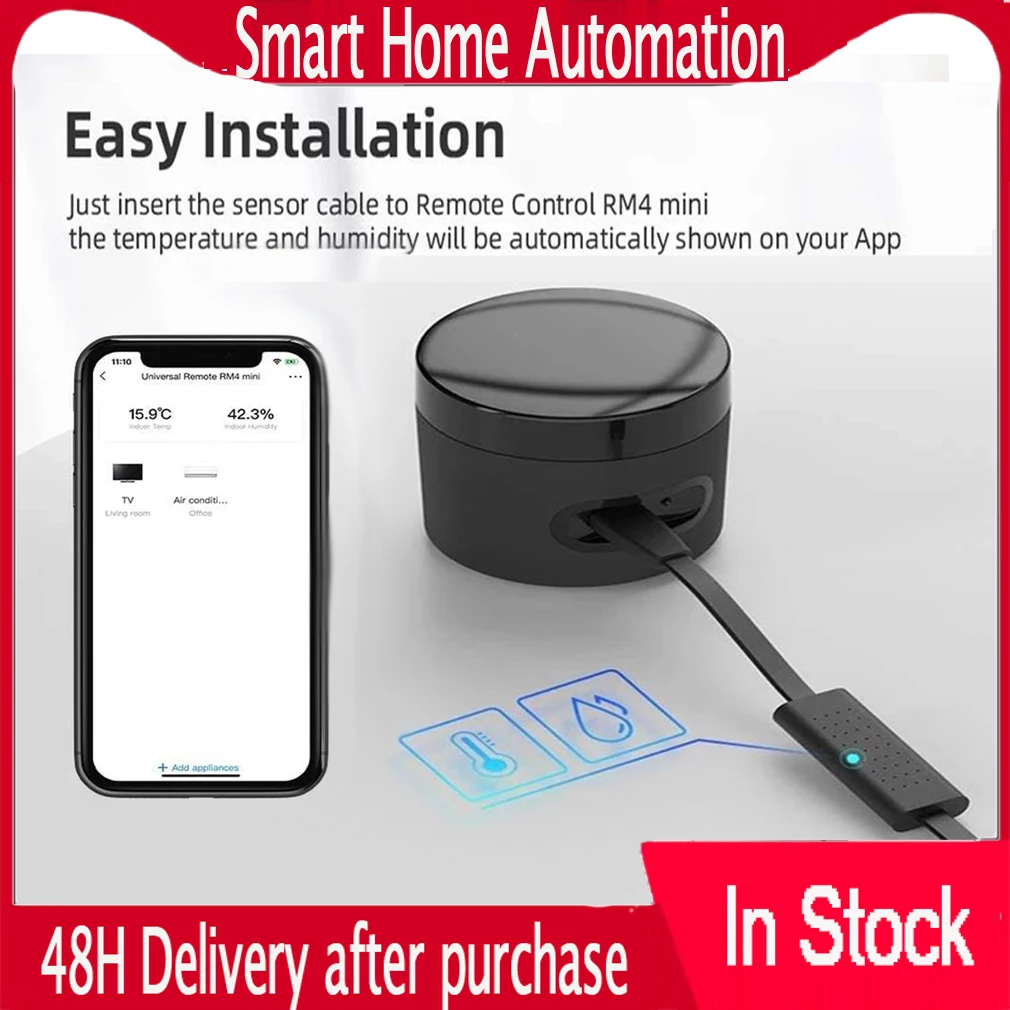 

New Broadlink RM4 HTS2 BestCon RM4C Mini 4G WiFi IR Universal Remote Control Smart Home Automation Works With Alexa Google Home