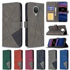Чехол из искусственной кожи для Nokia G20 1,4 C1 Plus 5,4 2,4 3,4 2,3 1,3 5,3 флип-кошелек в полоску Чехлы для телефона Магнитный чехол с полной защитой
