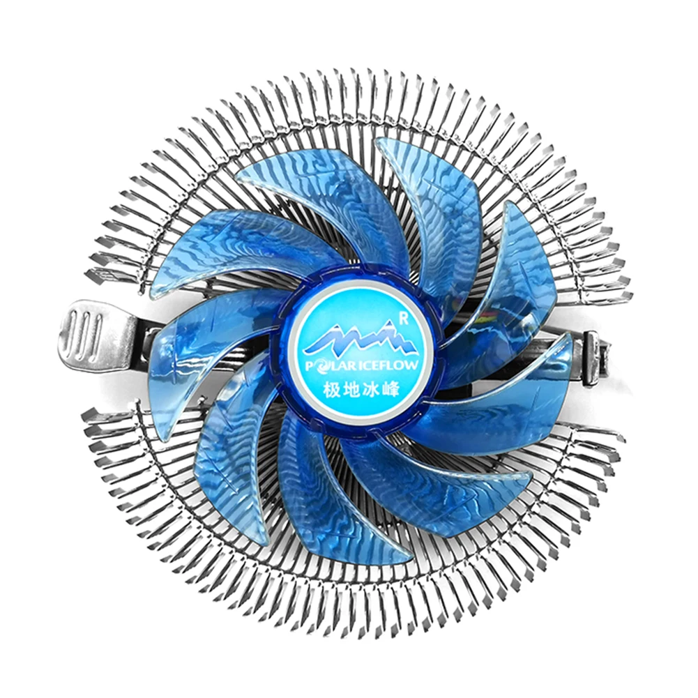 Polar ice flow thin CPU air cooler heat sink with 120 mm mute fan, suitable for AMD AM4 AM3+AM3 AM2+AM2 FM2 FM1 LGA 2011 1366 images - 6