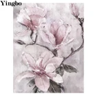 Алмазная 5D картина, квадратная вышивка с цветком магнолии, картина Стразы ручной работы, домашний декор, 2021