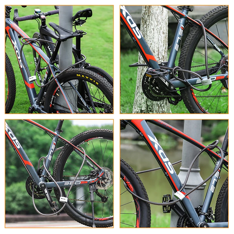 _ 2 м удлиненный велосипедный замок защита от кражи для горного и дорожного