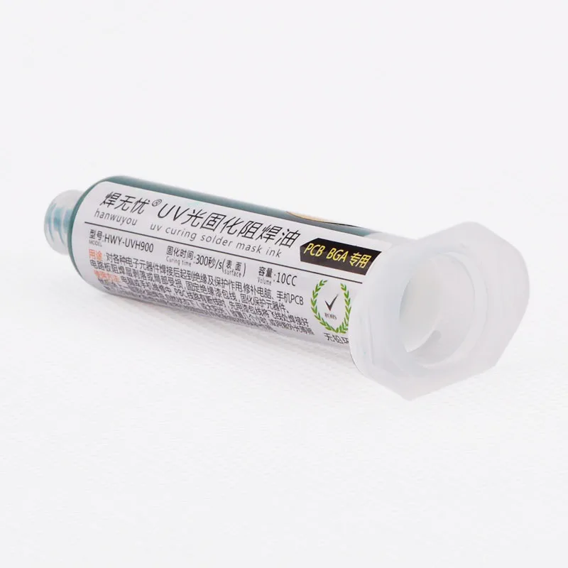 Паяльная Маска Fluxe для печатной платы зеленая УФ паста 10 куб. См с 1 кольцевой