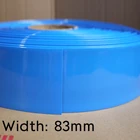 ПВХ термоусадочная трубка, ширина 83 мм, диаметр 52 мм, изолированная пленка для литиевого аккумулятора, защитный чехол, чехол для провода, втулка для кабеля, синий, красный