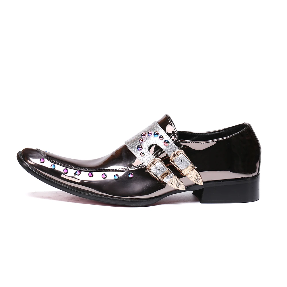 Мужские модельные туфли для свадебной вечеринки цвет золотой серебряный мужские