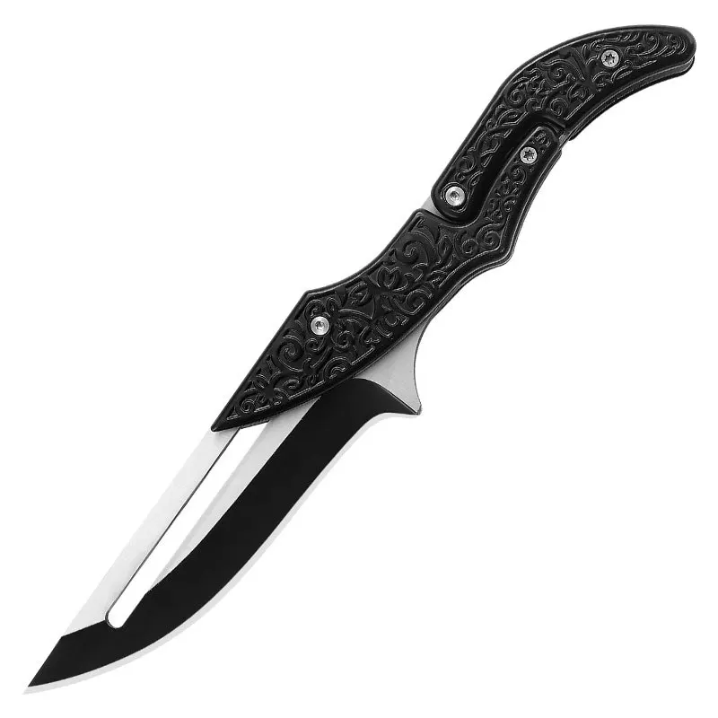

D2 Steel Fold Knife CS Go Portable Pocket Solid Wood Folding Knife Camping Hunting Knife Slicing Fruit Knives OutdoorTool EDC