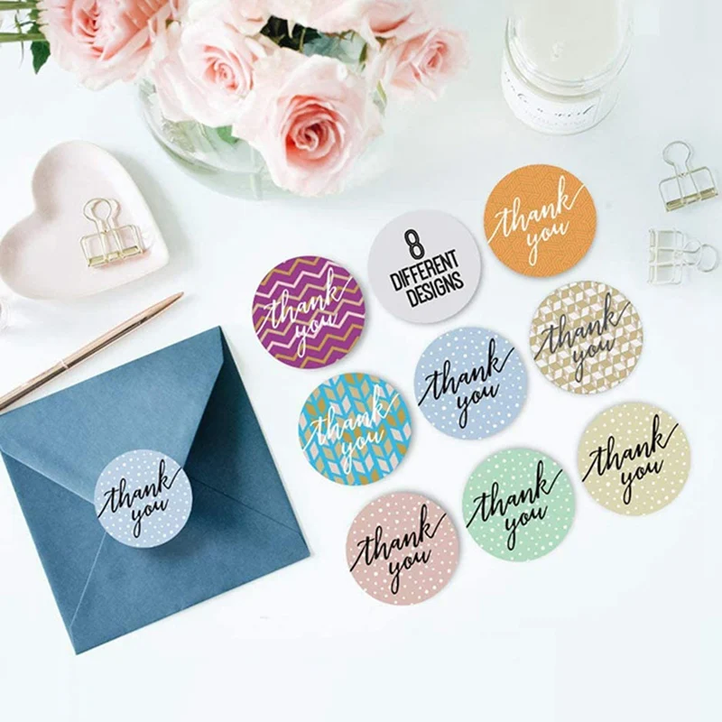 

100 этикетки/рулон Спасибо наклейки скрапбукинг украшения для подарка стикер для канцелярских товаров печать этикеток ручной работы наклей...