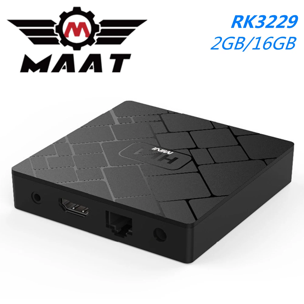 MAAT 2 Гб ОЗУ 16 ГБ Android 8 1 ТВ приставка HK1 мини четырехъядерный процессор Rockchip RK3229