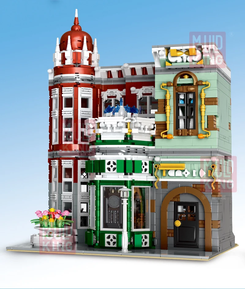 Набор строительных блоков MOC Creator City Street волшебное небо замок светодиодный