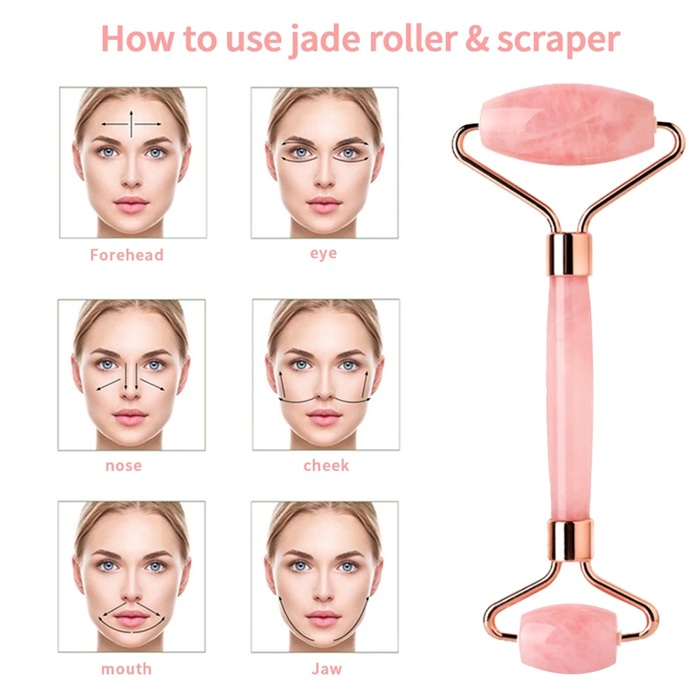 Идентификация для лица натуральный массажер розовый зеленый набор скребка Guasha