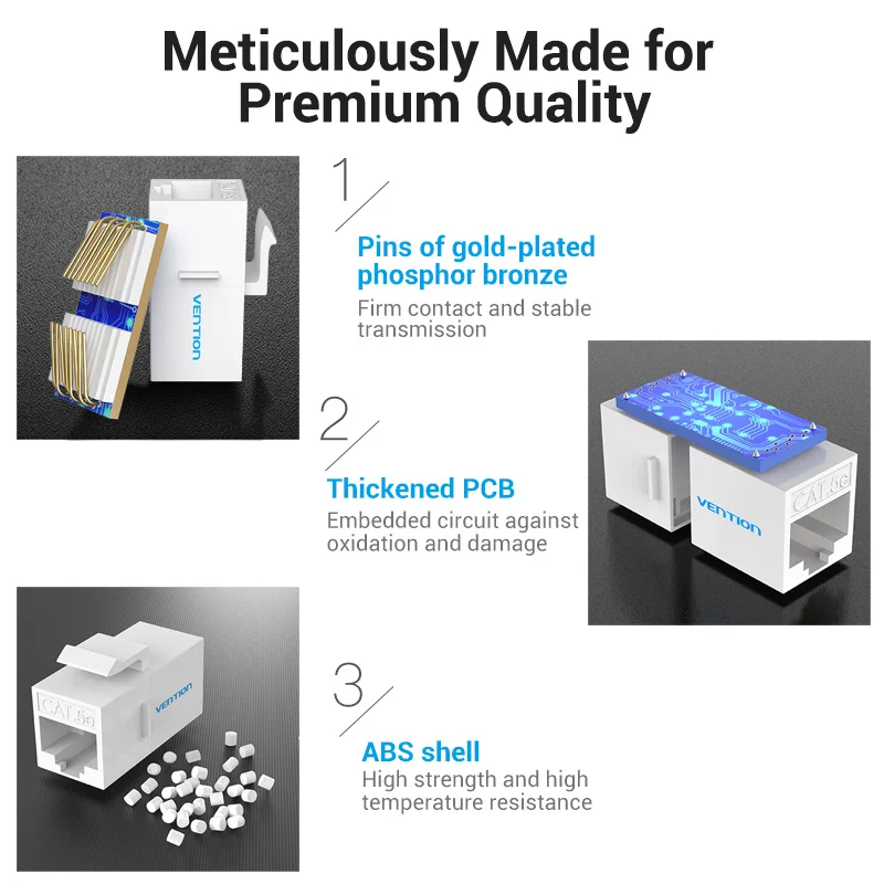 Модульный Ethernet кабель Vention Cat5E разъем RJ45 Cat 5E защитный сетевой для кабеля