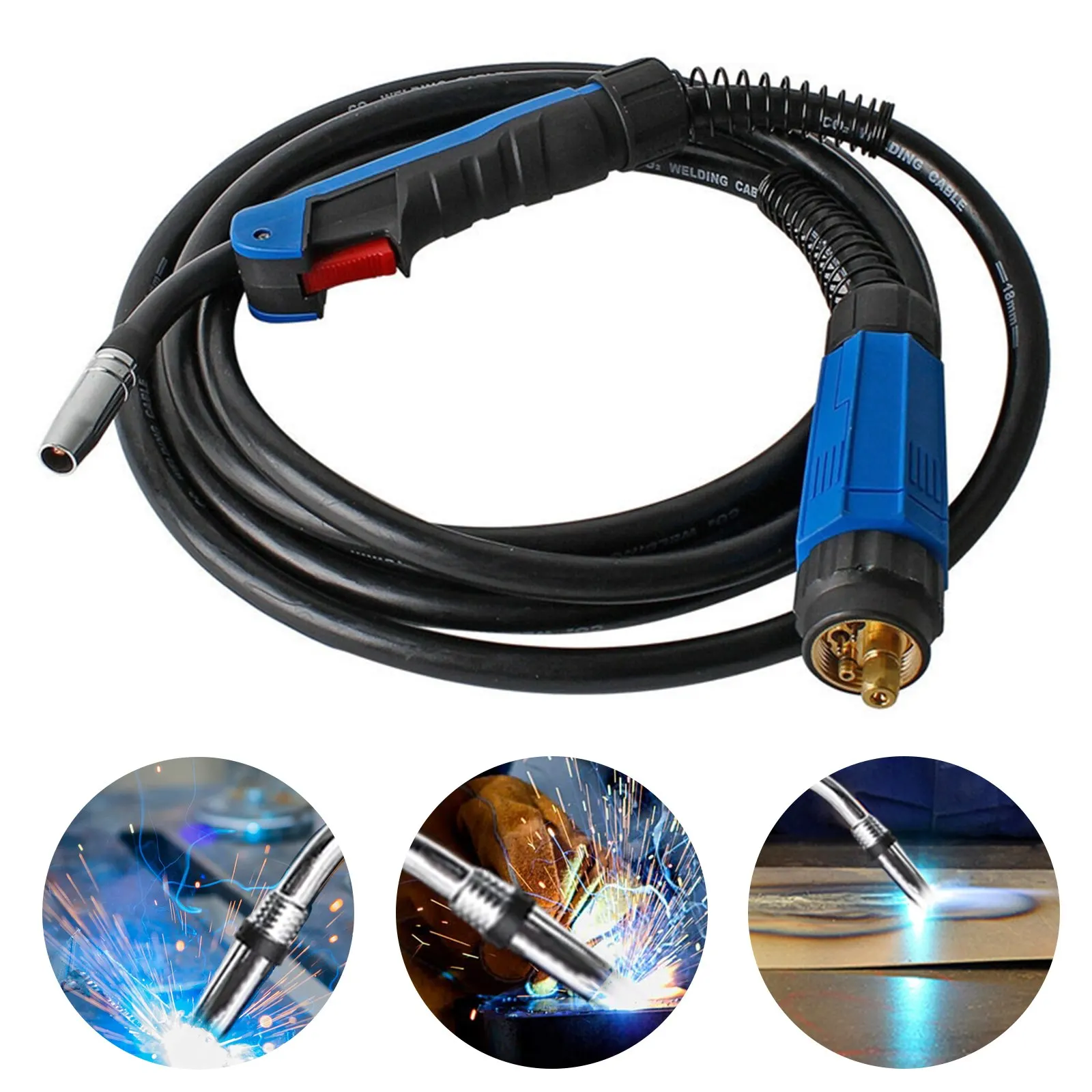 24KD Torch Professional 250A MIG Torch MAG Welding Torch Gun 5M Air-cooled Euro Connector for MIG MAG Welding Machine