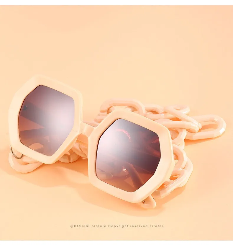 Модные уникальные солнцезащитные очки с цепочкой для женщин 2020 роскошные