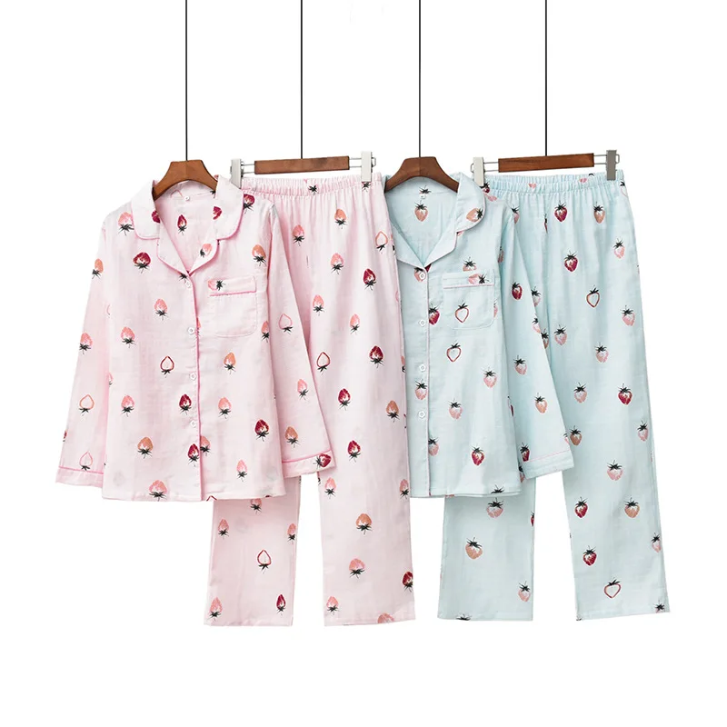 Сезон: весна–лето новые женские пижамы энергичный Cutedouble Слои из газовой ткани с