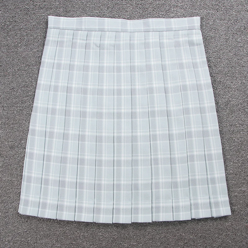 Женская летняя плиссированная юбка с высокой талией серого цвета | Тематическая