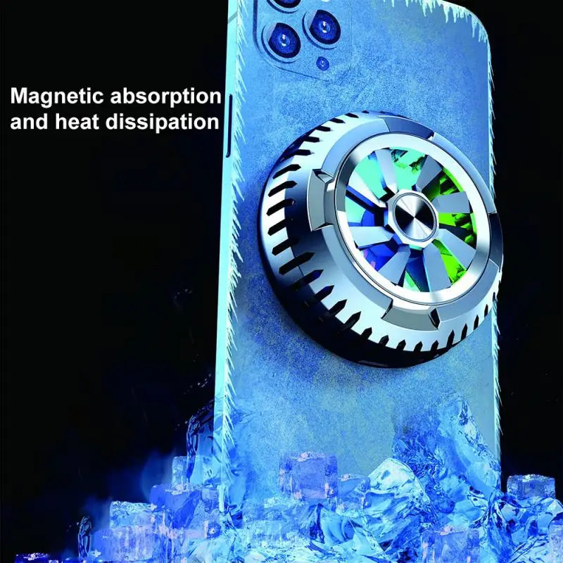 

Universal X6 Magnetic Mobile Phone USB Game Cooler Low Noise Cooling Fan Stand Radiator For Iphone Xiaomi Huawei Samsung Phone