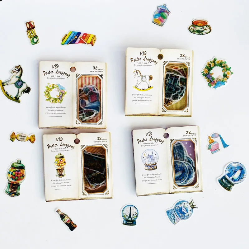 32 страницы/Упаковка Симпатичный с кристаллами шары закуски цветы игрушки ПВХ DIY