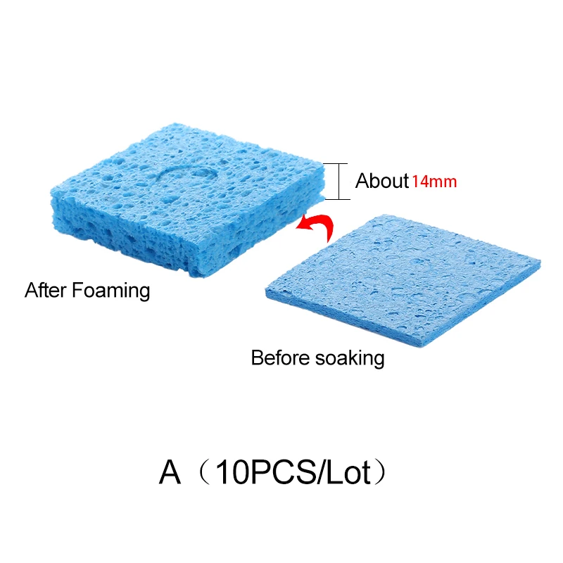 

Губки для очистки жала паяльника, 10 шт., желтые/синие