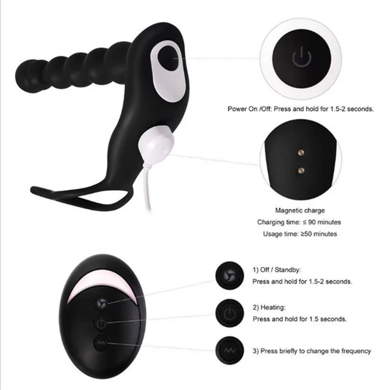 Массажер простаты Анальная пробка силиконовая анальный мастурбатор хвостовая