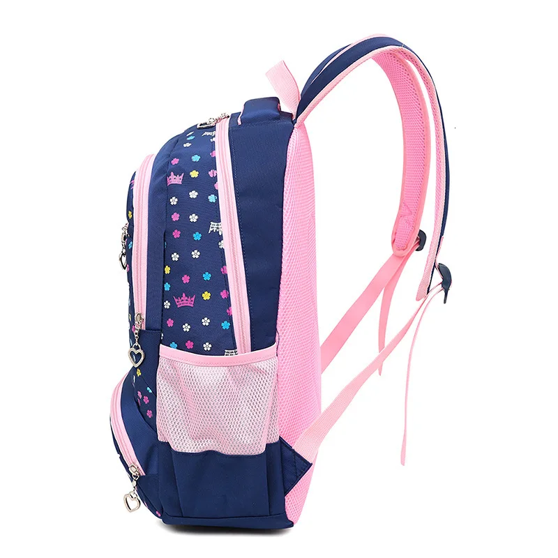 printing Schoolbag Dot Children School Bags for Girls Orthopedic Backpack princess school Backpack Kids Satchel Mochila Infantil
