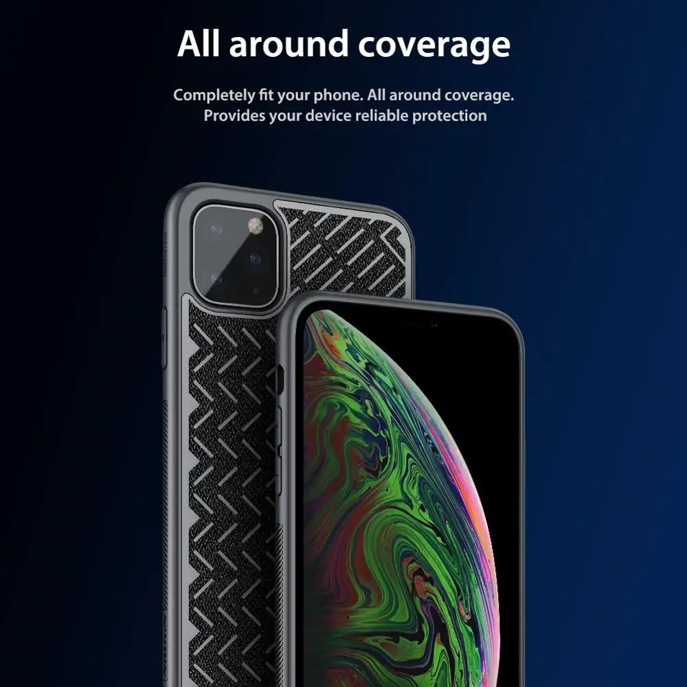 Для iPhone 11 Pro Max чехол Nillkin Shine at Night задняя крышка Простая текстура мягкий край ТПУ чехол для телефона iPhone 11 Pro Max чехол