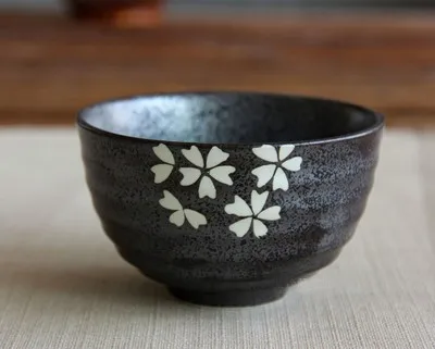

good quality Japanese matcha bowl, ceramic matcha tea set, 300ml exprot peony flower bowl