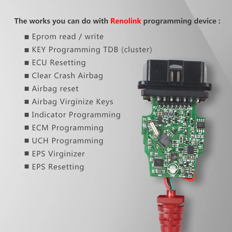 Программатор Renolink OBD2 V1.52 V1.87 ECU программирующий инструмент для renault Key Airbag ECM
