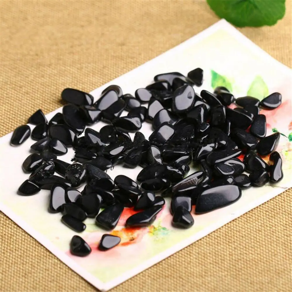 Недорогой Товар Черные искусственные обсидиановые камни для очистки|Камни| |