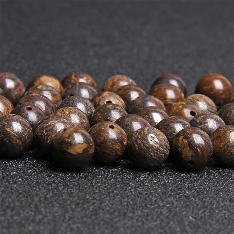 Natural Black Malachite Stone Beads Round Loose Spacer For Jewelry Bracelet Making DIY let Beading | Украшения и аксессуары