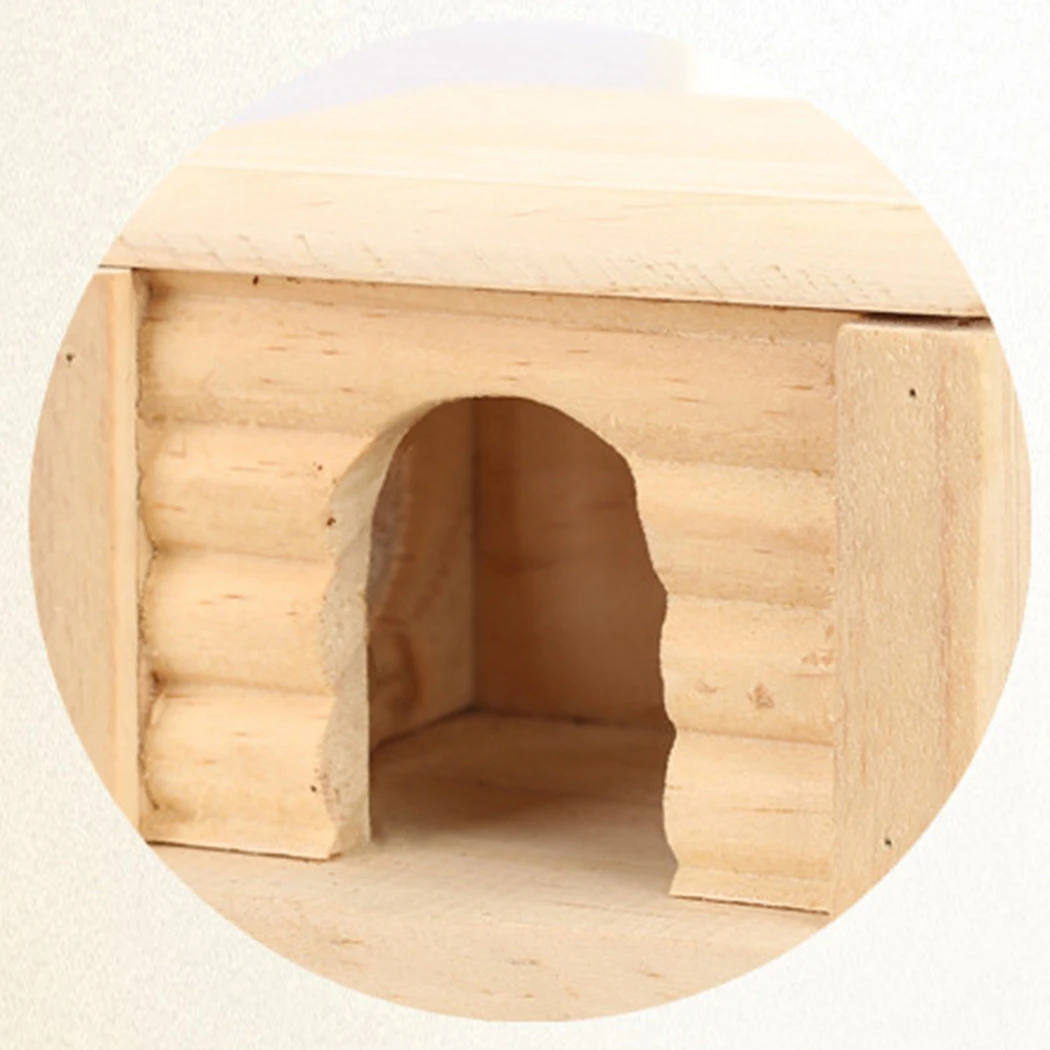 Hamster Villa Wooden House Natural Solid Wood Bark Forest Nest For Dwarf Cage Hut |