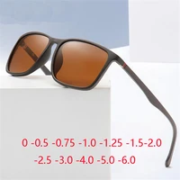 sport tr90 square polarized sunglasses men spring leg anti glare minus lens prescription sunglasses diopter 0 0 5 0 75 to 6 0