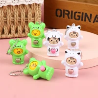 mini cartoon face change doll device pendent toys for kids birthday party favors carnival prizes fun game