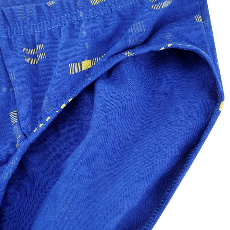 5Pcs/Lot Briefs Men'S Underwear Cotton Mid-Waist Comfortable Breathable Sports Printing Men'S Large Size Youth Briefs