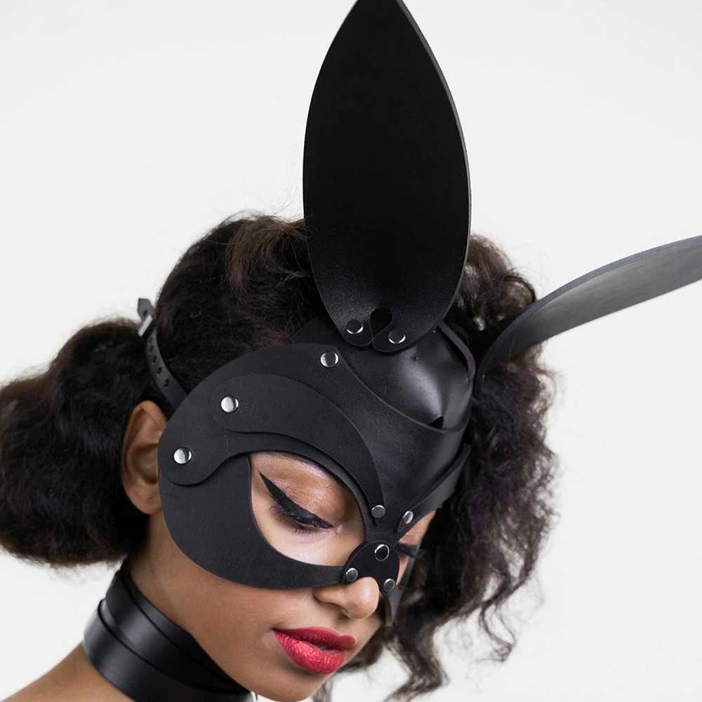 GAMPORL женские кожаные шлепки БДСМ маски поводок эротические костюмы косплей