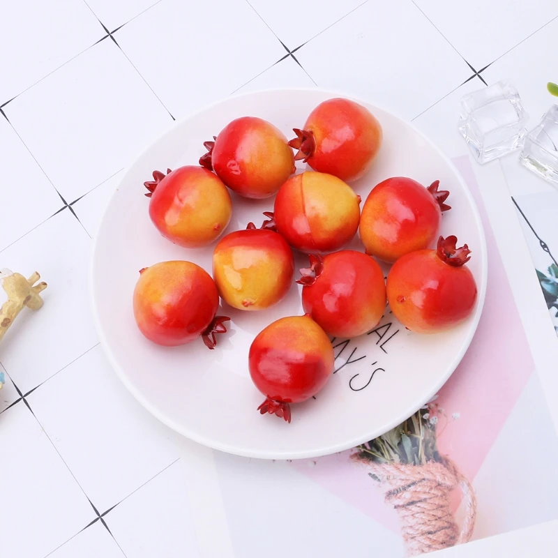 

20pcs Lifelike Simulation Artificial Pomegranate Fake Fruit Home Party Decor