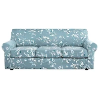elastic sofa cover milk shreds flower pattern art printing design home textiles decoration for corner armchair plaid covers