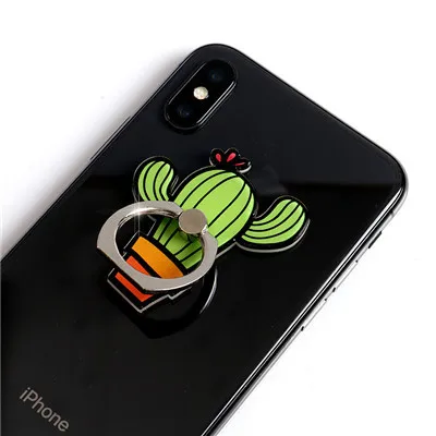 2 Универсальный iring мобильный телефон кронштейн мультфильм Радуга кактус Mobile Shell DIY украшения сотовый телефон кольцо сцепление мобильный поп сокет попсокет держатель длятелефонапопсокет для телефона - Цвет: 2