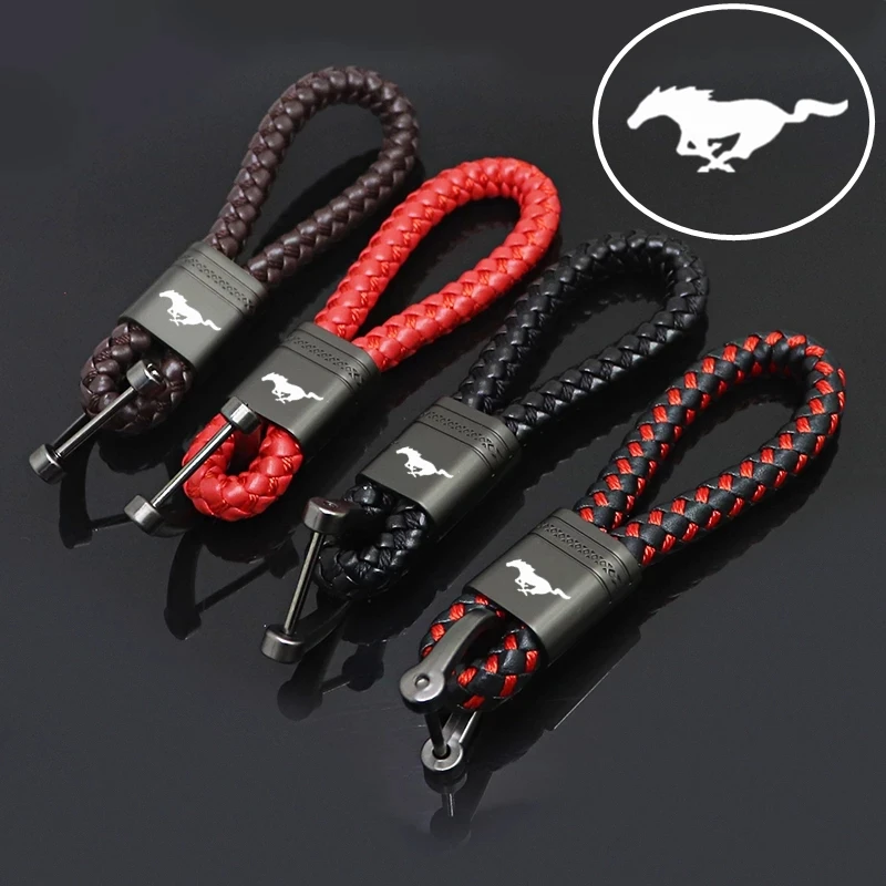 

Car Key Chain leather keychain new metal Keychain Metal Alloy Buckle Waist For Ford Mustang GT SHELBY accessories