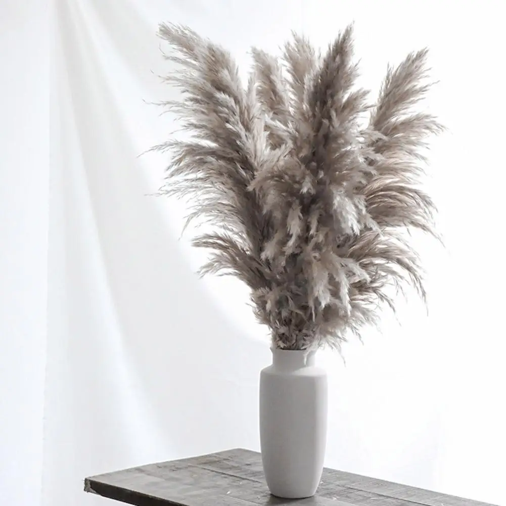 Натуральный серый тростник сушеные цветы украшение для дома большой угол