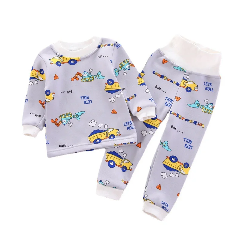 

New Autumn Winter Fashion Baby Girl Clothes Children Pajamas Warm T-Shirt Pants 2Pcs/Sets Toddler Cartoon Costume Kids Sleepwear