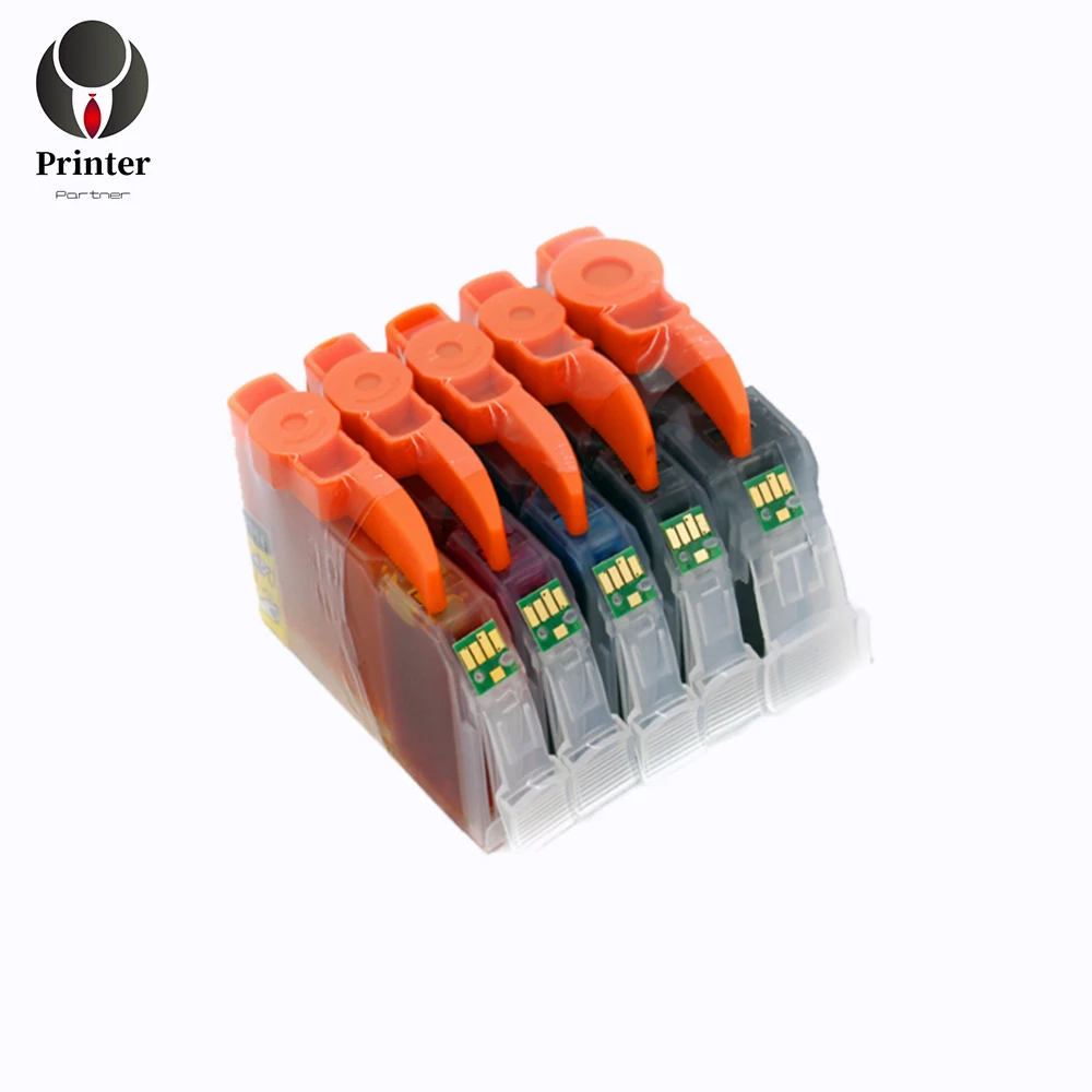 Многоразовый картридж для принтера 5 цветов чип автоматического сброса pgi 820 cli 821