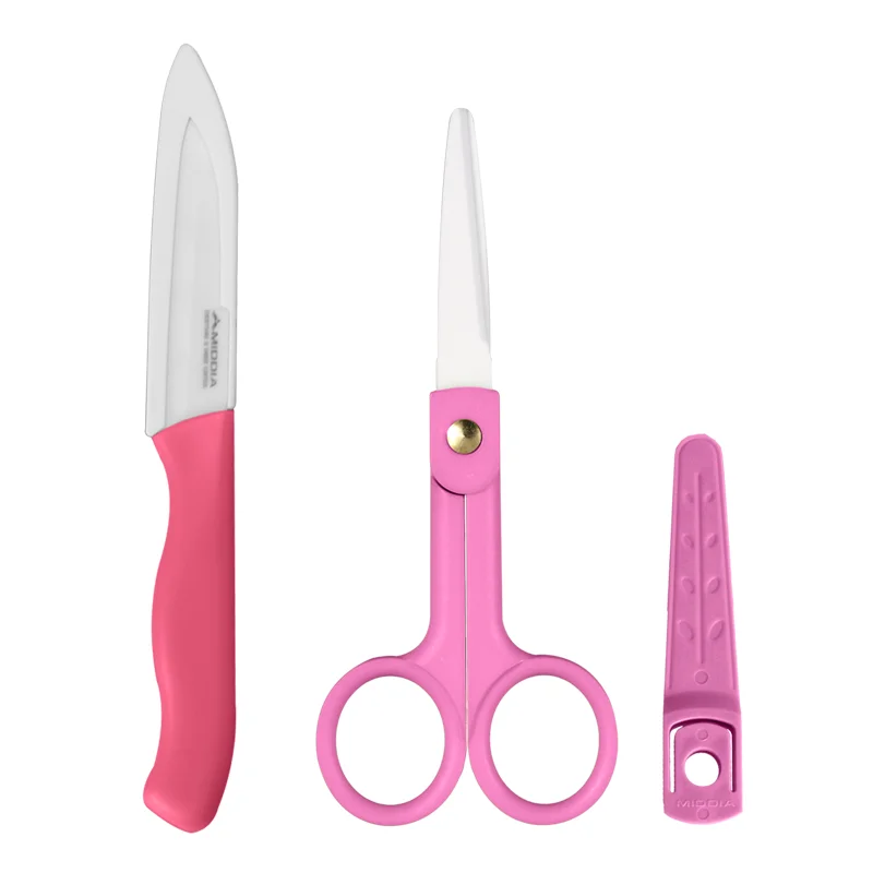 Горячая продажа Кухонные керамические ножницы с оболочкой и керамический набор